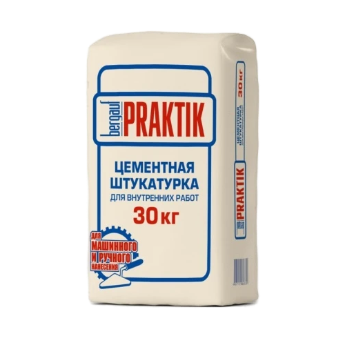 Штукатурка цементная для внутренних работ Bergauf Praktik